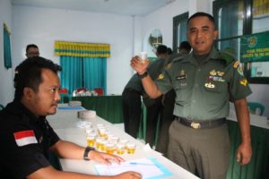 Kodim 0613 Ciamis Gandeng BNNK Ciamis Tes Urine Anggotanya