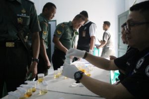 Kodim 0613 Ciamis Gandeng BNNK Ciamis Tes Urine Anggotanya