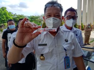 Cegah Penyebaran Covid-19, Pegawai BNNK Ciamis Menjalani Test Swab