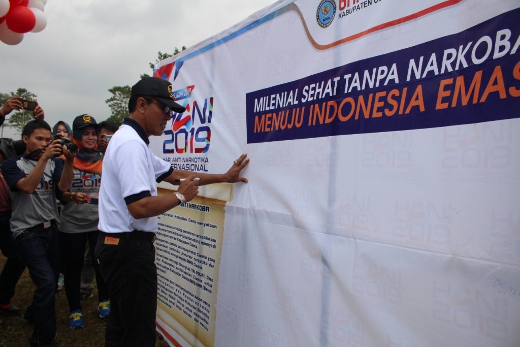 BNNK Ciamis Gelar Peringatan HANI 2019 “Generasi Milenial Sehat Tanpa Narkoba Menuju Indonesia Emas”