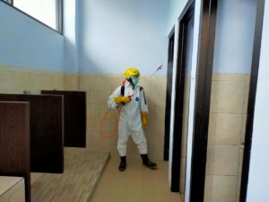 Penyemprotan Disinfektan Di BNNK Ciamis Antisipasi Penyebaran Covid-19