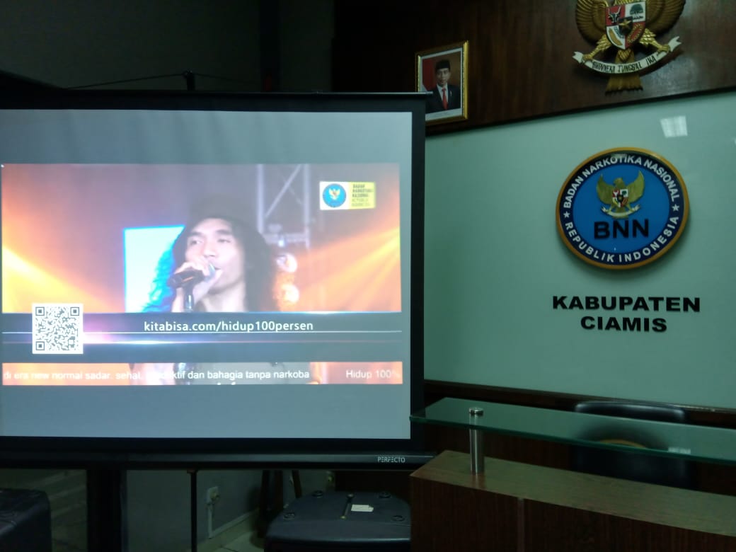 Peringatan HANI 2020, BNNK Ciamis Gelar Nobar (Virtual) Konser Amal Slank