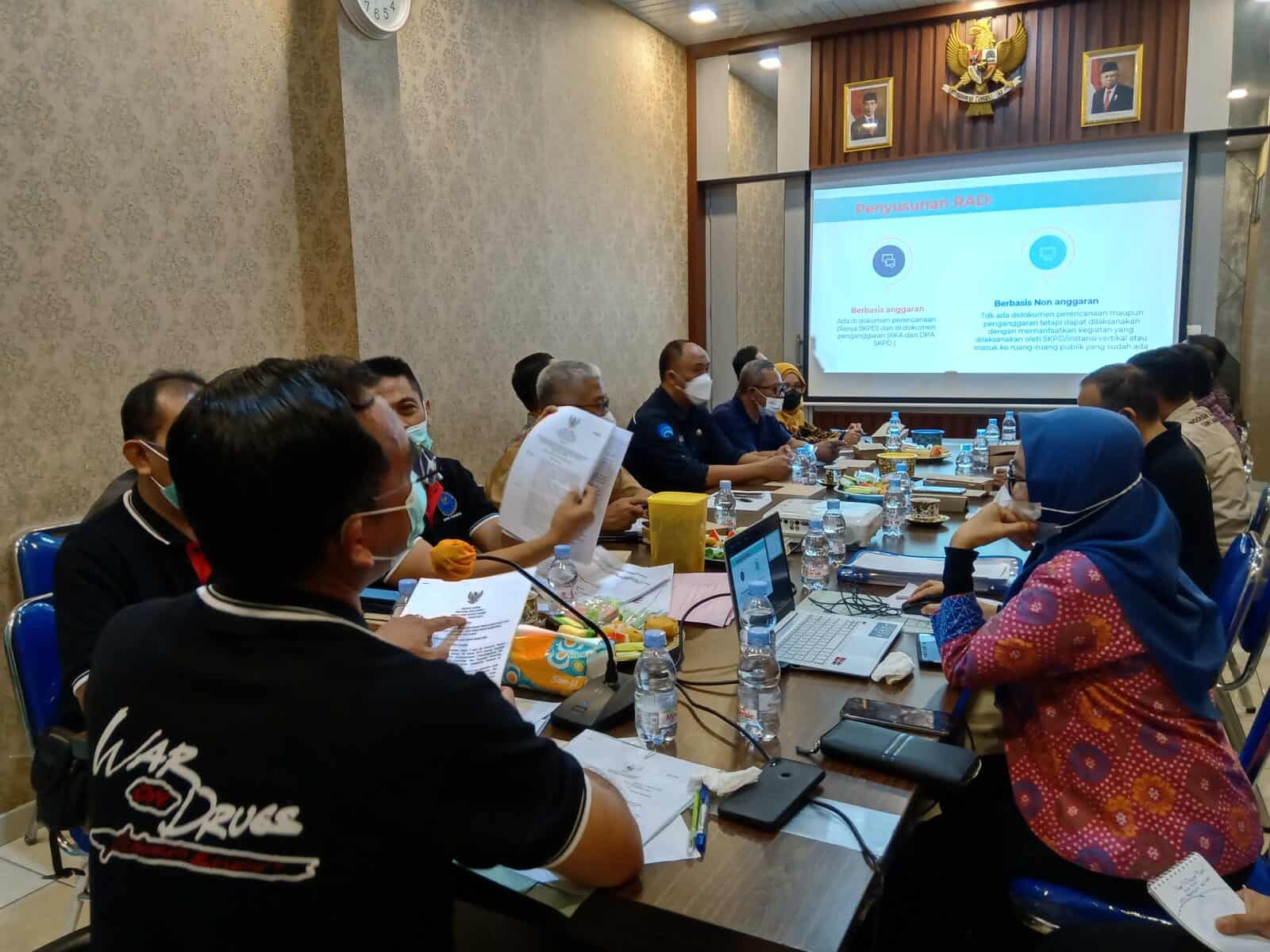 Badan Kesbangpol Bersama BNN Kabupaten Ciamis Gelar Rakor Tim Terpadu P4GN