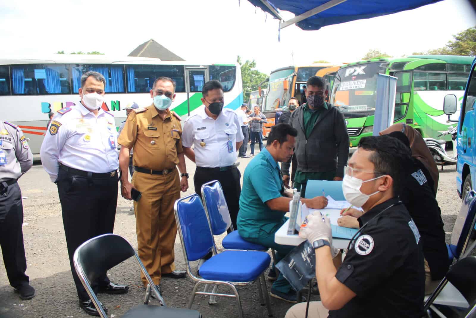 Dishub Ciamis Libatkan BNNK Ciamis Dalam Pelaksanaan Inspeksi Keselamatan Lalu Lintas dan Angkutan Jalan (Ramcheck)