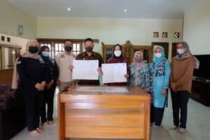 Penandatanganan Perjajian Kerjasama (PKS) antara BNN Kabupaten Ciamis dengan TP PKK Kota Banjar Dalam Upaya P4GN