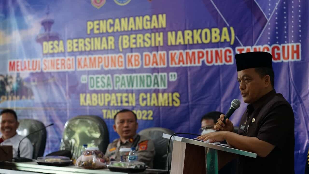 Pencanangan Desa Bersinar (Bersih Narkoba) Melalui Sinergi dengan Kampung KB dan Kampung Tangguh di Desa Pawindan Kabupaten Ciamis Tahun 2022 Pencangan Desa Bersinar (Bersih Narkoba) Melalui Sinergi dengan Kampung KB dan Kampung Tangguh di Desa Pawindan Kabupaten Ciamis Tahun 2022