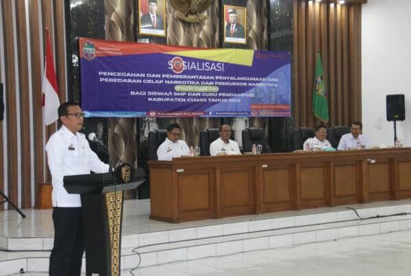 Sinergi BNNK Ciamis dengan Pemerintah Daerah Dalam Membentuk Daya Tangkal Terhadap Narkoba, Bagi Siswa/i SMP dan Guru Pendamping Kabupaten Ciamis Tahun 2022