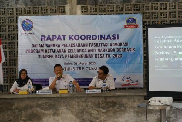 Rapat Koordinasi Fasilitasi Advokasi Ketahanan Keluarga Anti Narkoba Berbasis Sumber Daya Pembangunan Desa