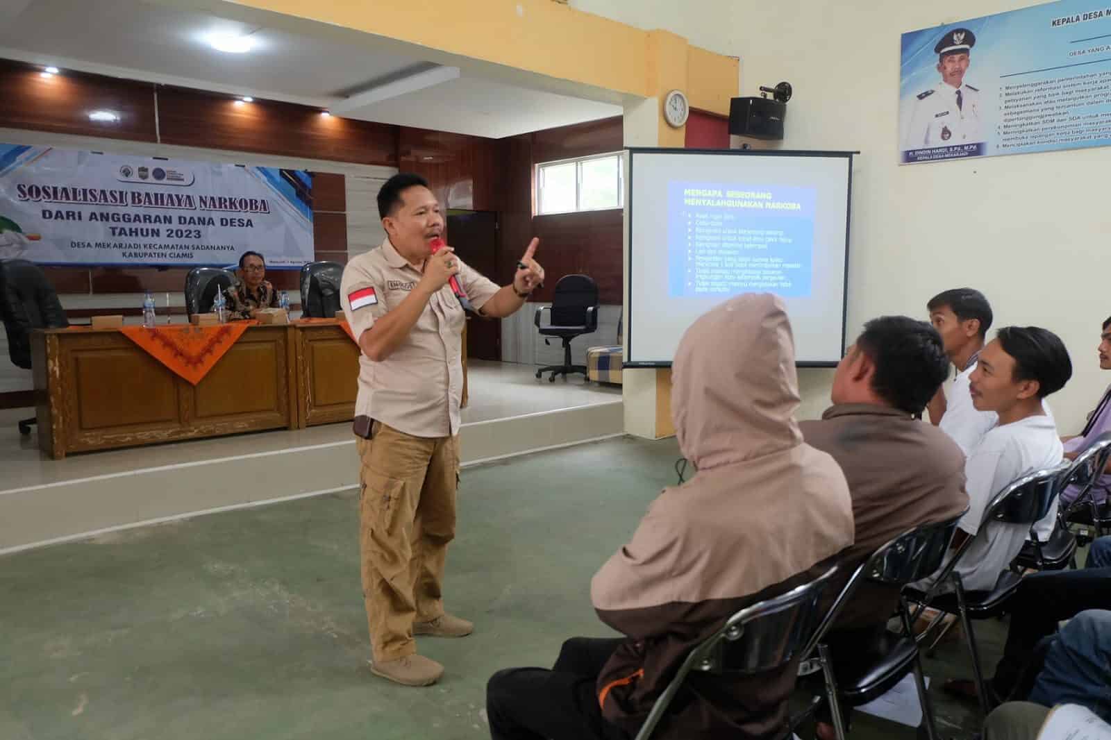 umbuhkan Kesadaran Bahaya Narkoba, Desa Mekarjadi Gelar Sosialisasi Bahaya Narkoba